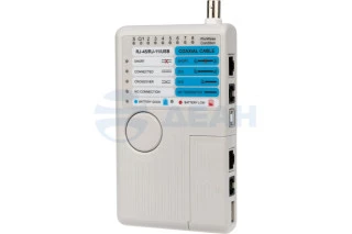 Тестер кабеля универсальный 5 в 1 RJ-45+RJ-11/RJ-12+1394+USB+BNC 3468 (12-1003)