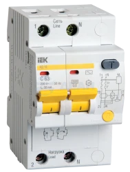 Автоматический выключатель дифференциального тока MAD10-2-020-C-030  (IEK)